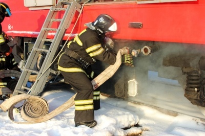 В Тюмени испытали пожарный поезд нового поколения