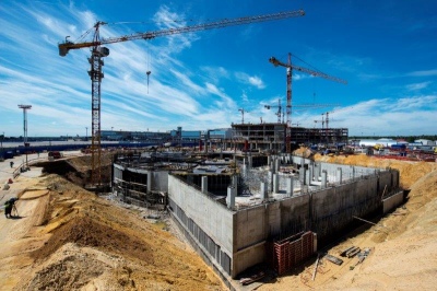 В Московском аэропорту Домодедово состоялся пресс-показ строительства нового сегмента пассажирского терминала Т2