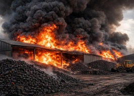 В Находке прокуратура проводит проверку по факту пожара на угольном хранилище