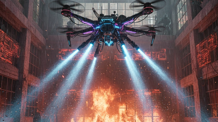 Защищенные аэрогелем беспилотники будут вести разведку внутри зданий во время пожара