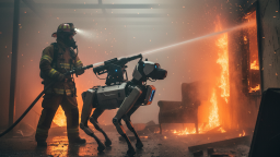 В Дубае уже используют пожарных роботов-собак в реальных условиях