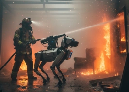 В Дубае уже используют пожарных роботов-собак в реальных условиях