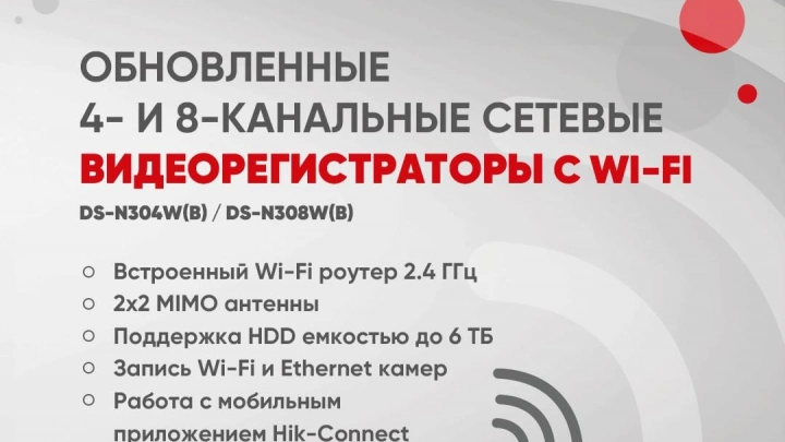 HiWatch выпустил обновленные модели сетевых регистраторов DS-N304W(B) и DS-N308W(B)