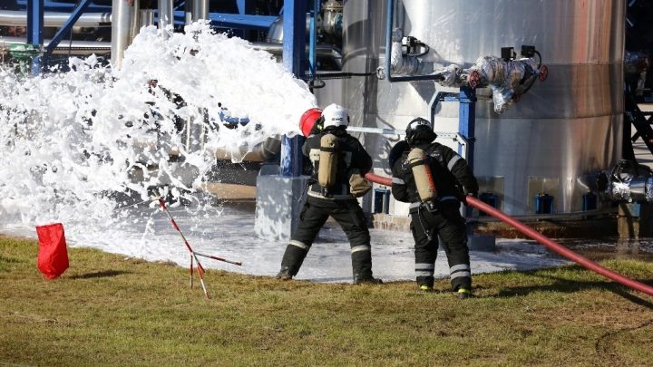 На московском заводе «Газпромнефть - Московский НПЗ» прошли масштабные пожарно-тактические учения