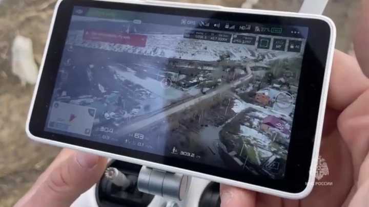 Для мониторинга паводковой ситуации МЧС России задействовали беспилотные авиасистемы