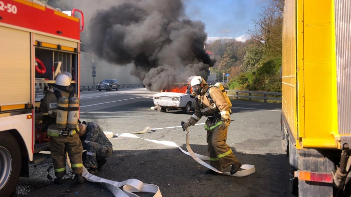 В Сочи для пожарной команды ФГУП «УВО Минтранса России» провели проверку  на готовность