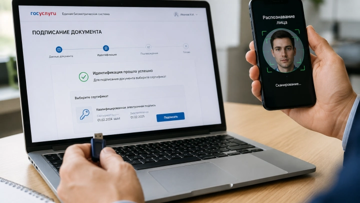Минцифры разработало проект о применении биометрии из ЕБС для выдачи электронных подписей