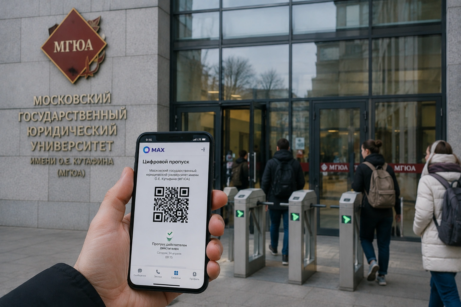 МГЮА первым среди московских вузов начал тестировать цифровые пропуски через мессенджер МАКС