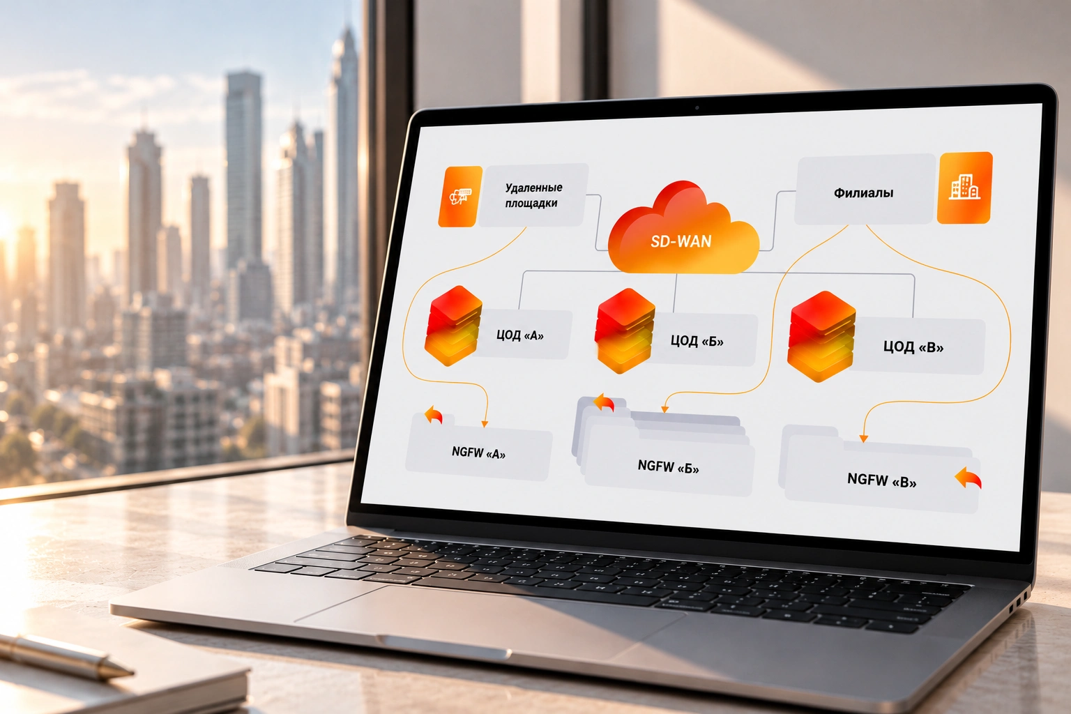 Облако безопасности с SD-WAN