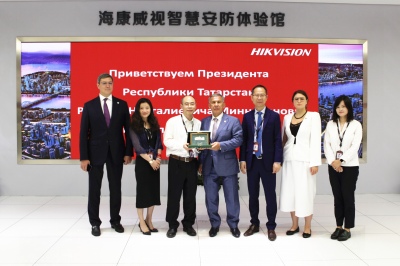 Посещение компании Hikvision президентом Республики Татарстан Российской Федерации (17.05.2018)