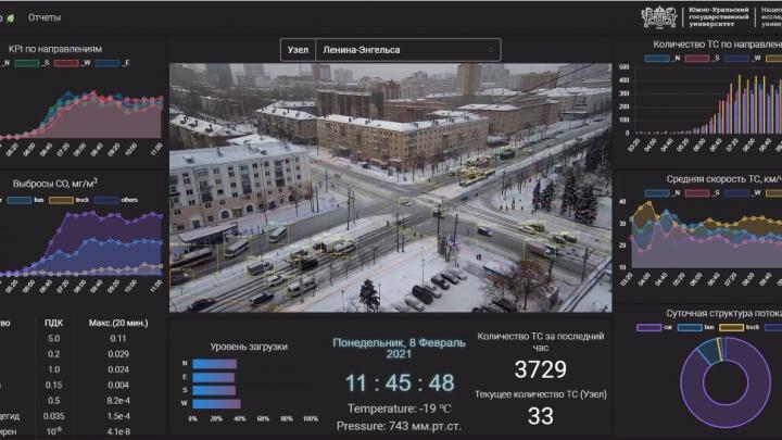 По 400 параметрам «умная» система мониторинга оценивает транспортные потоки в Челябинске