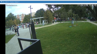 Компания «Ростелеком» оборудовала системой видеонаблюдения сквер в городе Елец