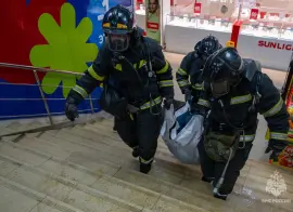 В брянском ТРЦ прошли пожарные учения