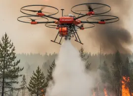 Российские ученые разрабатывают способ тушения огня с помощью порошковых бомб