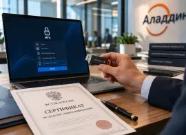 «Аладдин» получил сертификат ФСТЭК России на комплекс многофакторной аутентификации MFA JaCarta-3