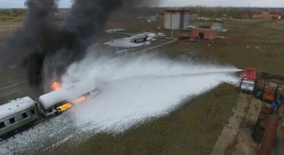 МЧС провело испытания уникальной системы пожаротушения
