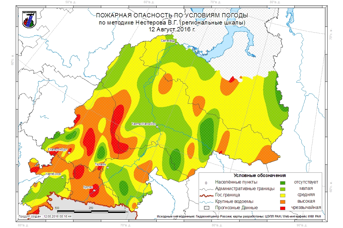 Карта лесов хмао